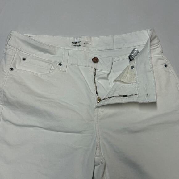 Levi Strauss Signature Gold- Women Mid Rise Capri Jeans White size 10 - Picture 6 of 14